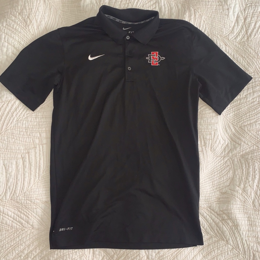 Nike SDSU Black Dri-Fit Polo (Size Small)
